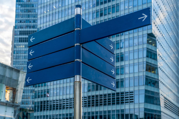 金融区广场的路标图片下载