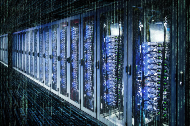 服务器机架在einem Rechenzentrum图片下载