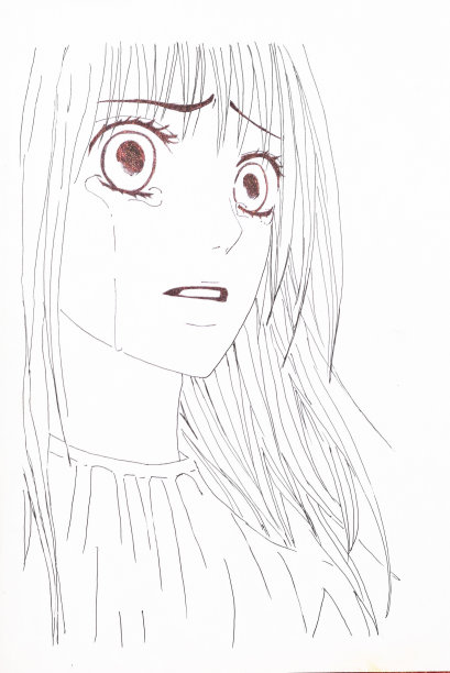 日式动漫风格女孩插画素材图片