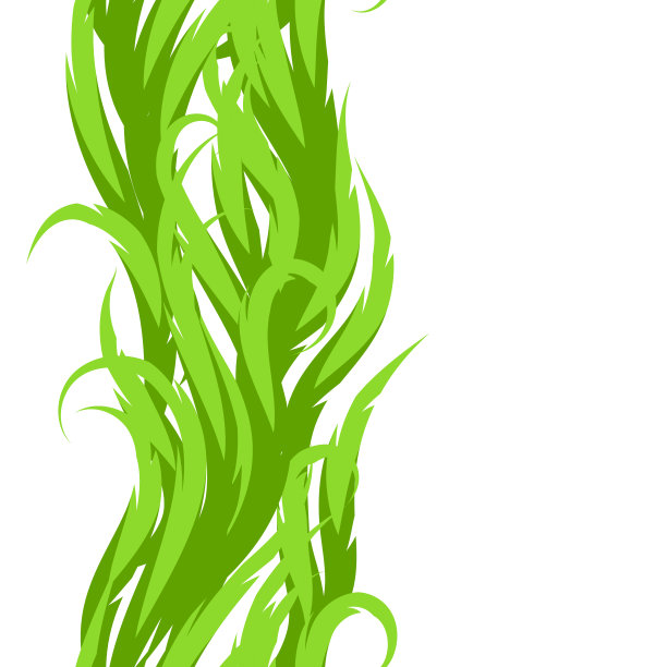 摘要草无缝图案。装饰旋涡装饰用绿色波浪图片下载