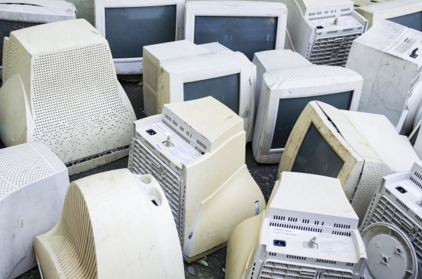 街上的旧电脑显示器图片下载