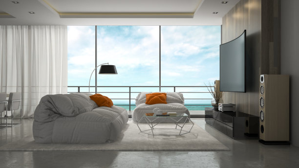 现代室内设计室3D效果图图片下载