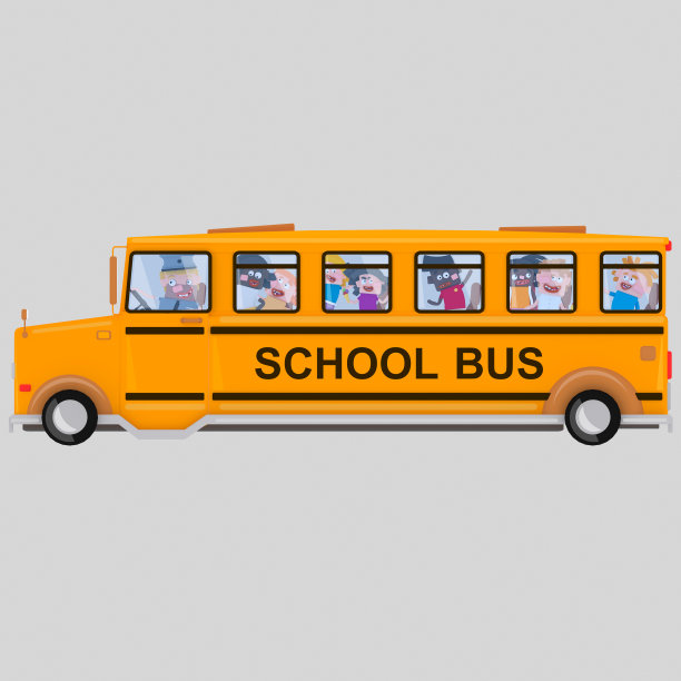 孩子们上校车图片下载