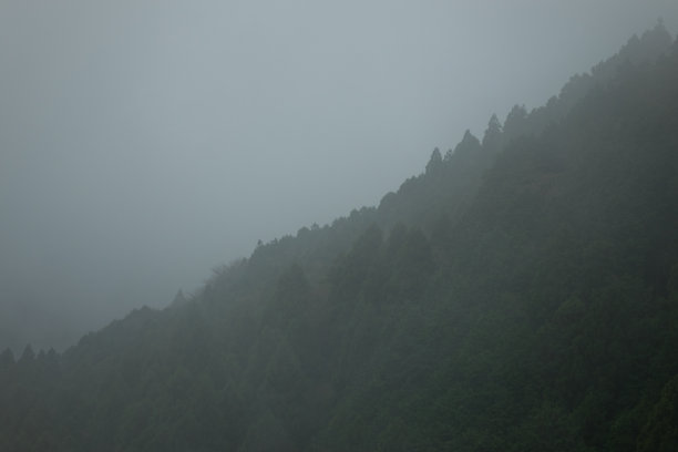 消失在迷雾中的山脉图片下载