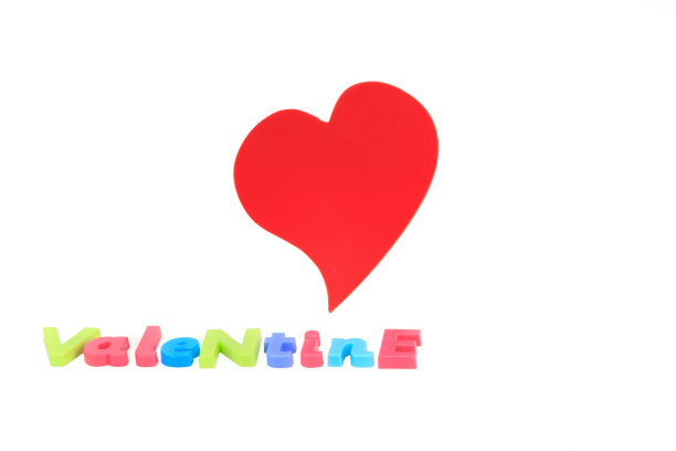 瓦伦丁红色的心脏图片下载