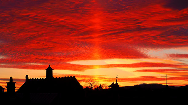 红色的天空。图片下载