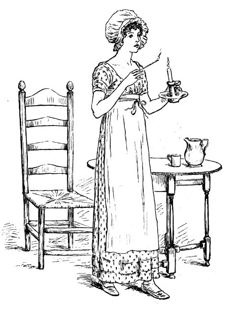 古董儿童拼写书插图:点燃蜡烛图片下载