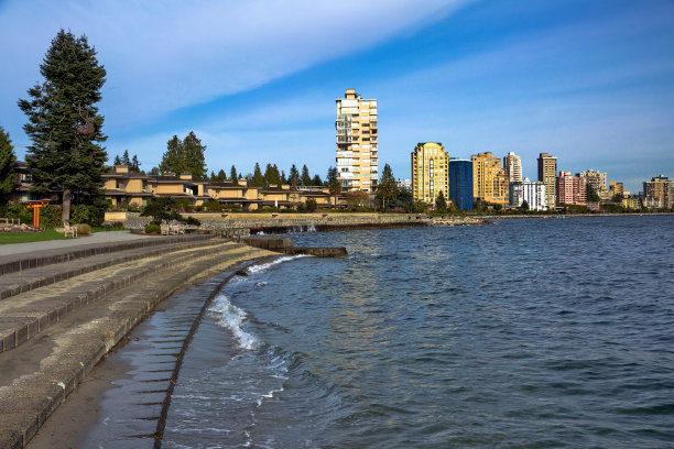 温哥华西区市中心码头图片下载