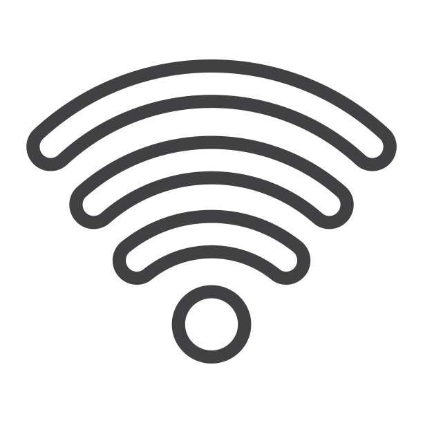 Wifi线图标，网页和移动，互联网符号矢量图形，白色背景上的线性图案，eps 10。图片下载