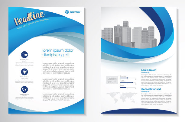 矢量宣传册传单设计布局模板图片下载