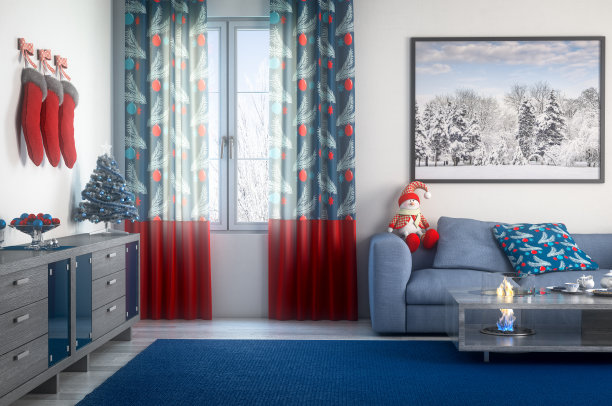 圣诞节的客厅图片下载