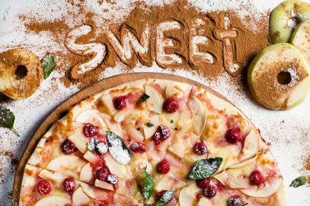 食物照片苹果派甜水果披萨概念图片下载