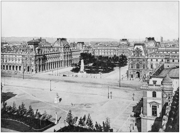 世界著名景点古董照片：巴黎图片下载