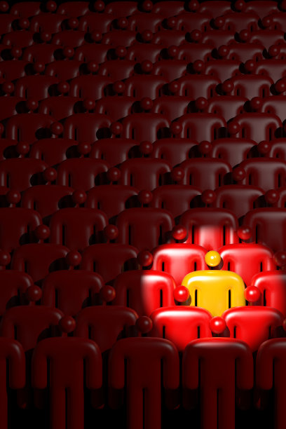 在人群中脱颖而出!突出概念图片下载