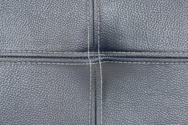近距离细节黑色皮革线针图片下载