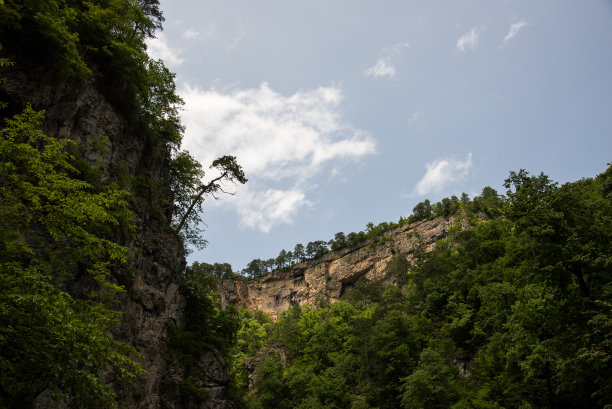 美丽的山景。关岛峡谷。克拉斯诺达尔地区图片下载