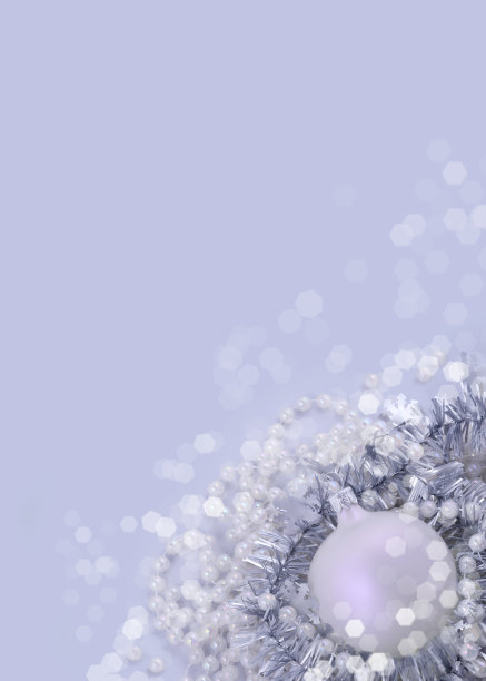 银色圣诞装饰背景图片下载