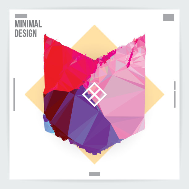 抽象最小几何图形设计海报布局图片下载