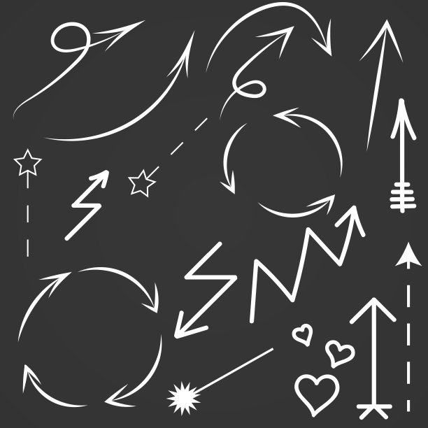 涂鸦的箭。由钢笔箭头元素手绘的矢量设计。素描箭头孤立。收集涂鸦箭头。图片下载