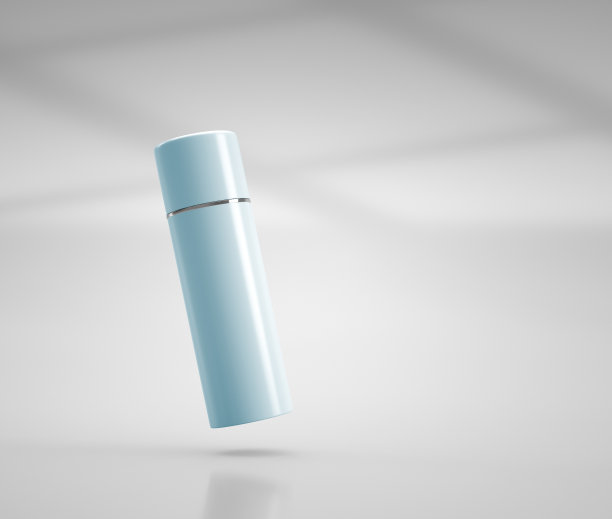 蓝色化妆品管模型。图片下载