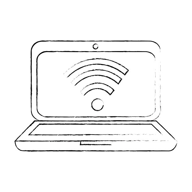 带wifi信号的笔记本电脑图片下载