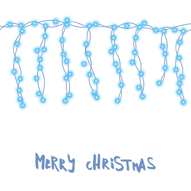 圣诞树彩灯花环图片下载