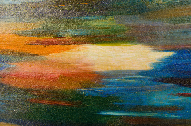 水彩颜料在画布上的水平涂抹图片下载