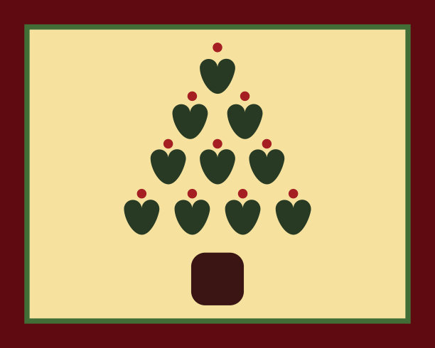 圣诞树在蓝色背景矢量插图。图片下载