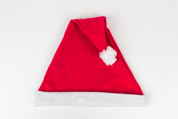 白色背景上的圣诞老人帽图片下载