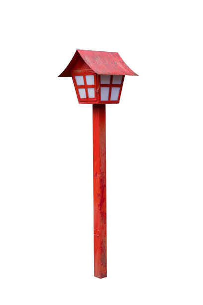 在白色背景上孤立的日式灯图片下载