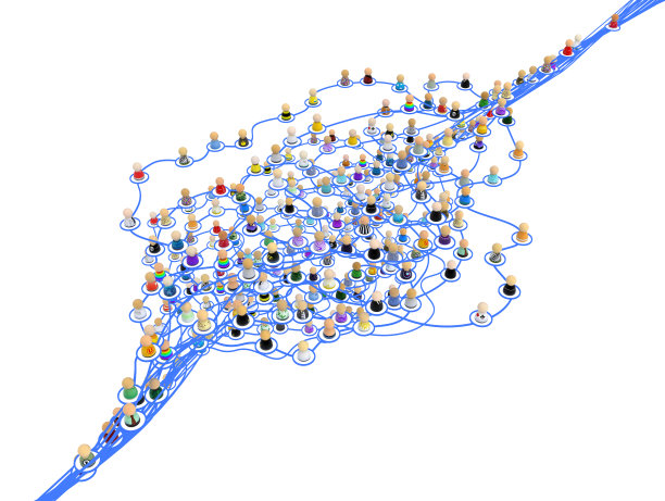 卡通分层网络结图片下载