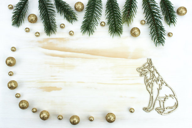 圣诞装饰构图图片下载