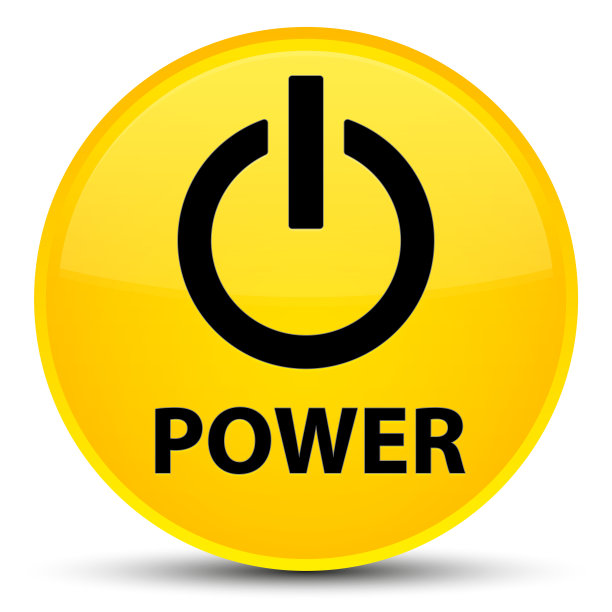 动力专用黄色圆形按钮素材图片