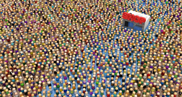 卡通人群，小商店图片下载