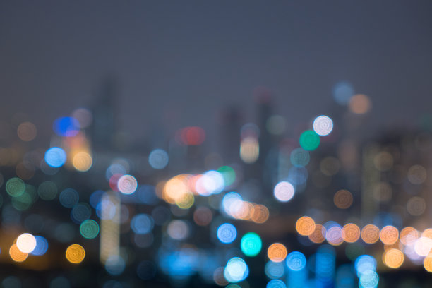 摘要散景城市灯光为背景图片下载