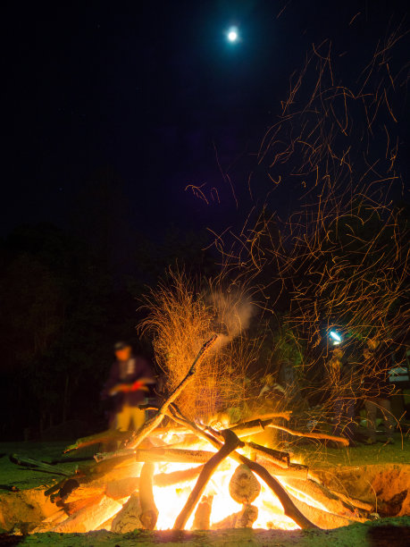 节日聚会(夜晚的篝火)图片下载