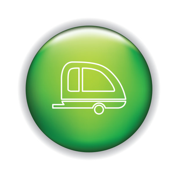 细线图标在闪亮的按钮-运输图片下载