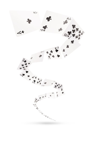 游戏纸牌飞。孤立在白色背景上图片下载