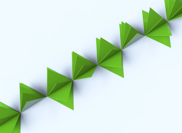 抽象绿色三角形背景图片下载