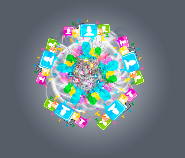 社交网络社交媒体商业人士全球概念图片下载