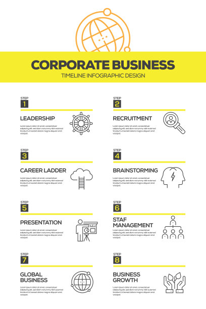 企业商业信息图设计模板图片下载