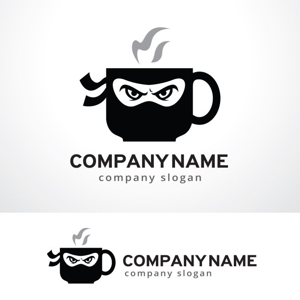 采购产品忍者咖啡馆符号模板设计矢量，徽章，设计概念，创意符号，图标图片下载