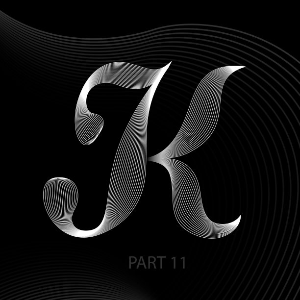 字母的线条与阴影的字母表图片下载