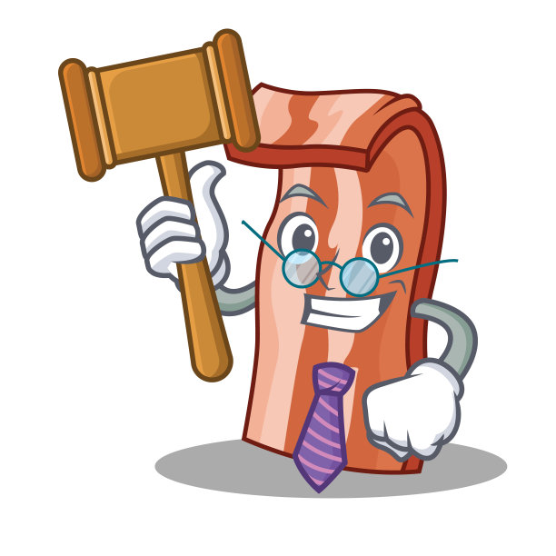 评委培根卡通风格的吉祥物图片下载