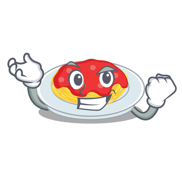 成功的意大利面人物卡通风格图片下载