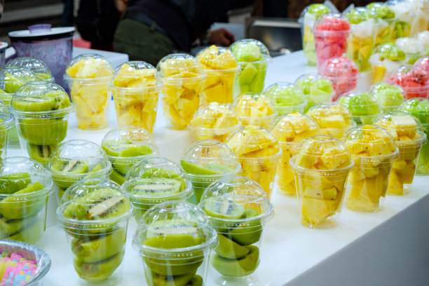 鲜果沙拉塑料杯(韩国街头小吃)图片下载