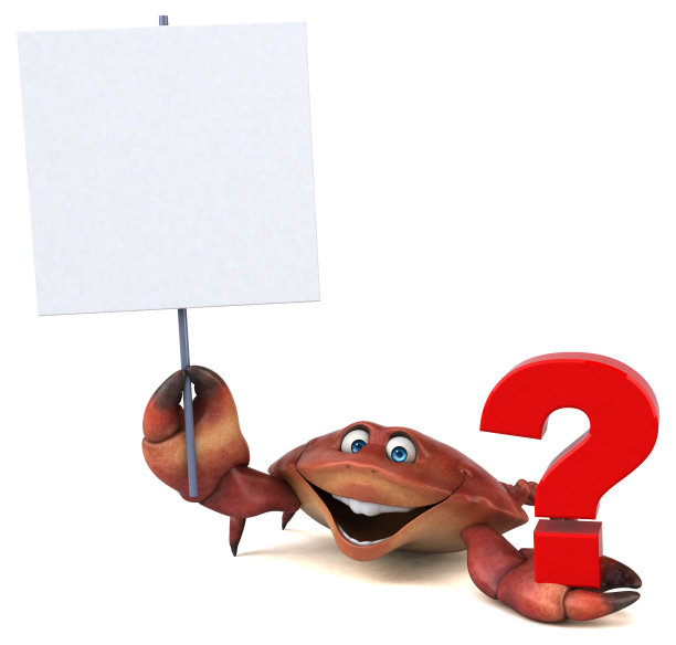 有趣的螃蟹- 3D插图图片下载