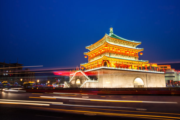 西安的钟楼图片下载