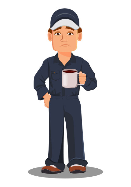 穿着制服的专业汽车修理工。累了图片下载