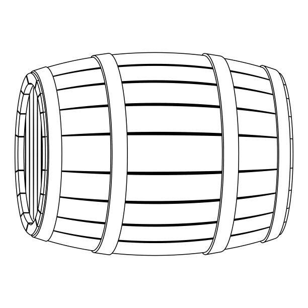 桶形插图-轮廓图片下载